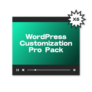 WordPress Customization Pro Pack