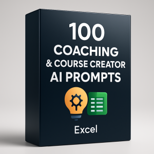 100 Coaching & Course Creator AI Prompts Excel