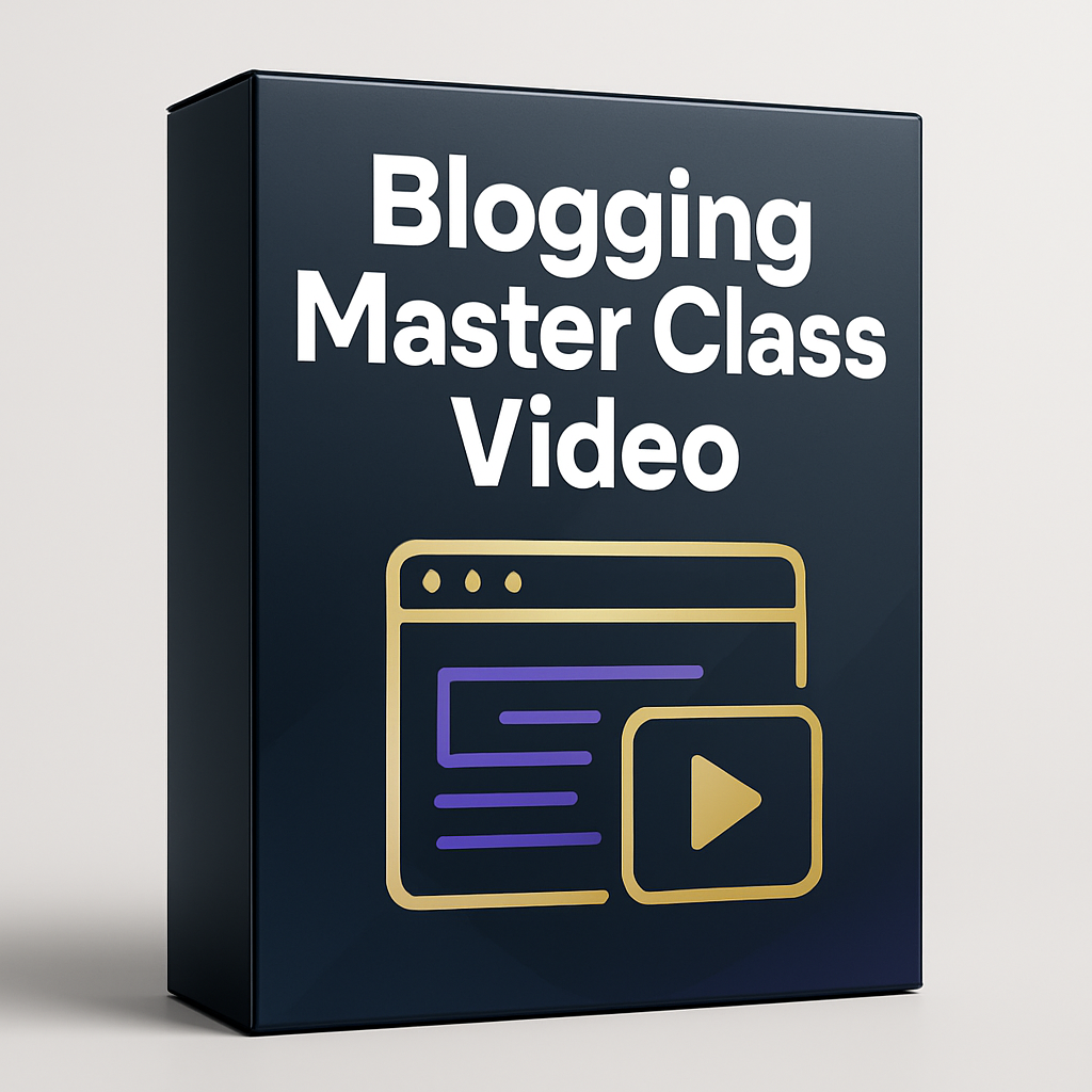 Blogging Master Class Video