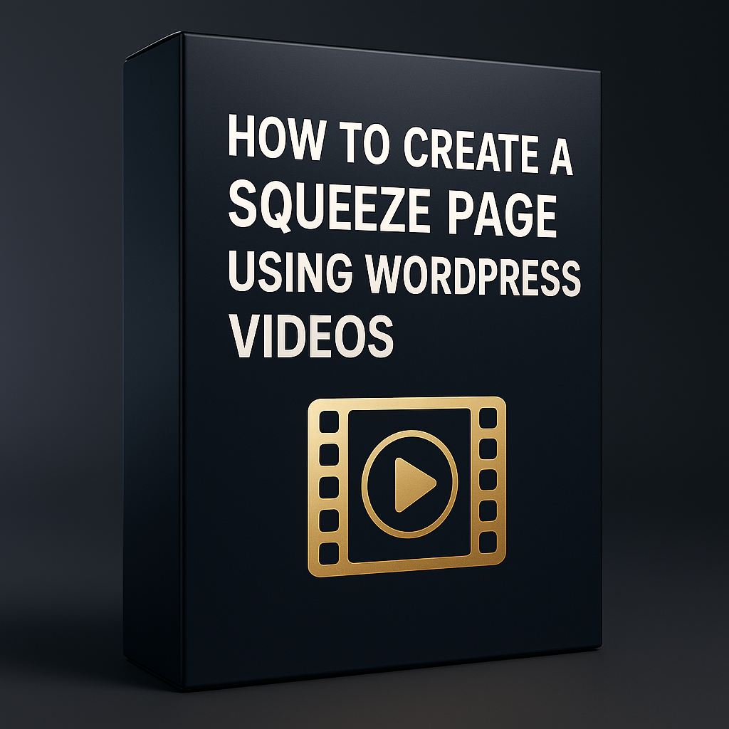 How To Create A Squeeze Page Using WordPress Videos